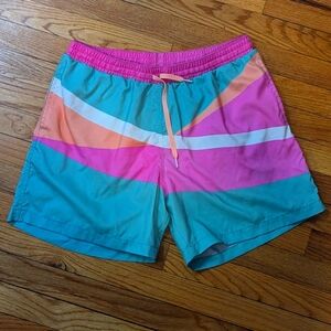 Chubbies Men's Swim Trunks - XL - Neon Pink, Teal, Orange - Great Condition